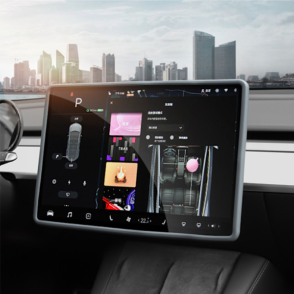 Tesla Model Y/3 näytönsuojakehys Harmaa