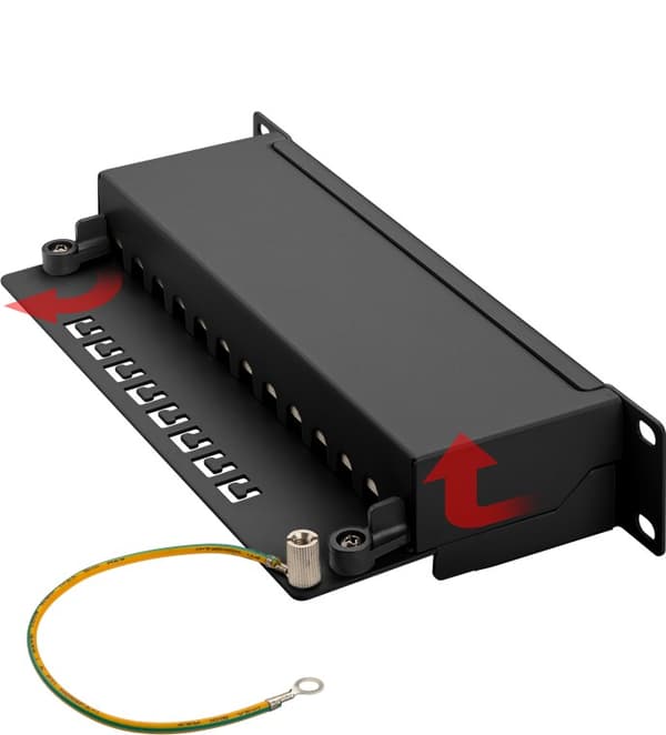 CAT 6 10 tuuman (25,4 cm) patch-paneeli, 12 porttia