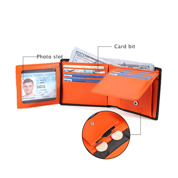 Korthållare i Äkta Läder med RFID-Blockering Svart