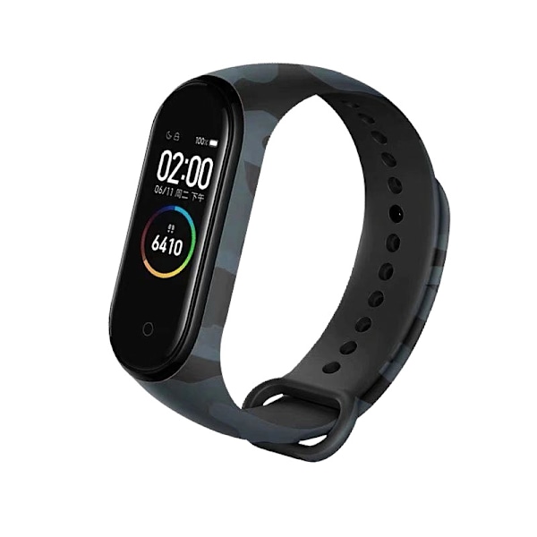 Camouflage Grå TPU Urrem til Xiaomi Mi Band 3/4