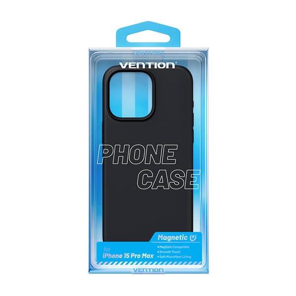 Vention KUFB0-40 silikonikotelo iPhone 15 Pro Maxille (musta)