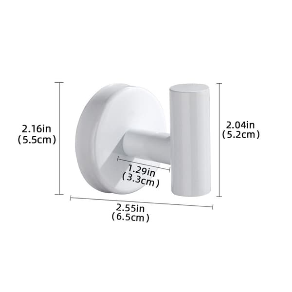 2-pack väggkrokar - vita självhäftande krokar
