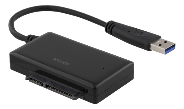 USB 5 Gbit/s till SATA 6 Gb/s adapter, för 2,5" HDD, svart