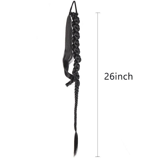 Mustat Twist Braids -pidennykset (2 kpl)