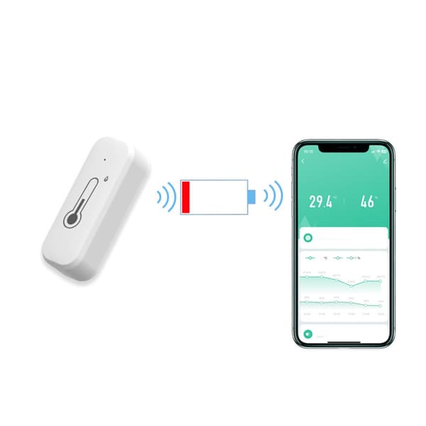 Tuya WiFi & Bluetooth Smart Home Temperatur- og Fugtighedssensor til Smart Home Integration
