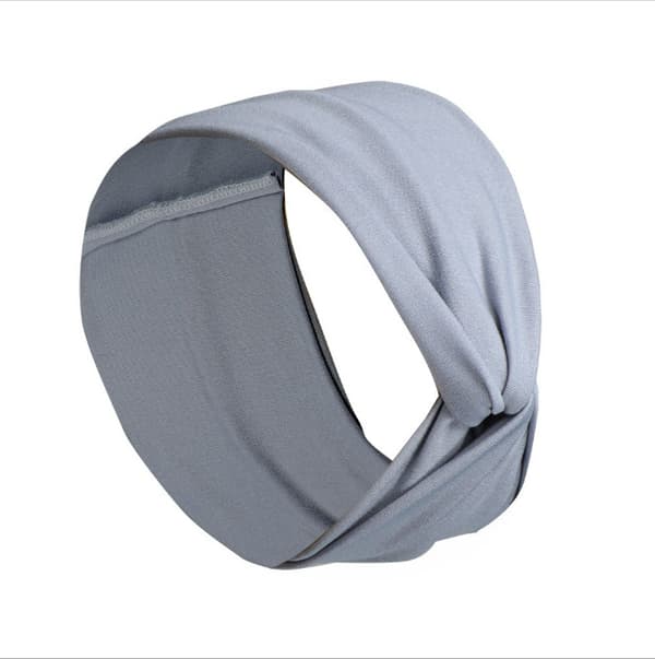 Blød og elegant: Ensfarvet krydshovedbånd Grey Grey