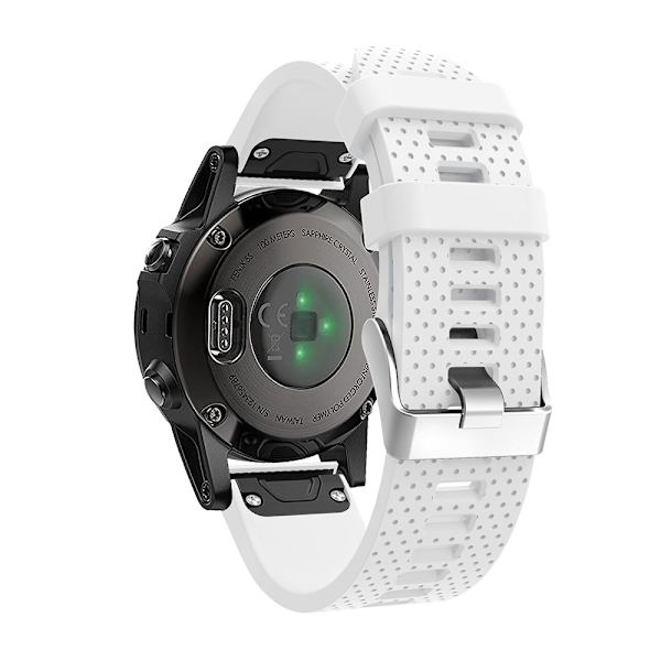 Silikone urrem til Garmin Fenix 5S Plus White White