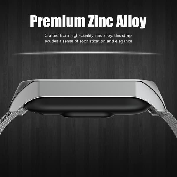 Metalurrem til Xiaomi Mi Band 3/4/5/6 Silver Silver