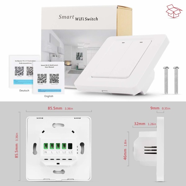 Smart switch - Wifi switch 2-polet