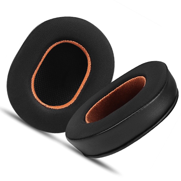 Ersättningsumlronkuddar för ATH-MSR7, M50x, M40 - Svart och grön Orange
