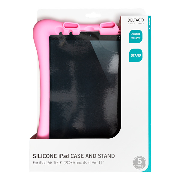 Silicone case, iPad Air 10.9"/Pro 11" 2020/2021, stand, pink