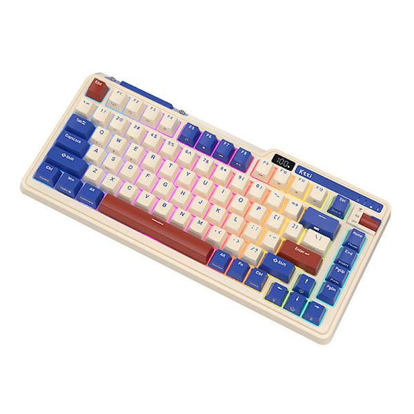 Trådlöst mekaniskt tangentbord Royal Kludge KZZI K75 pro RGB, Moment Switch (retroblå)