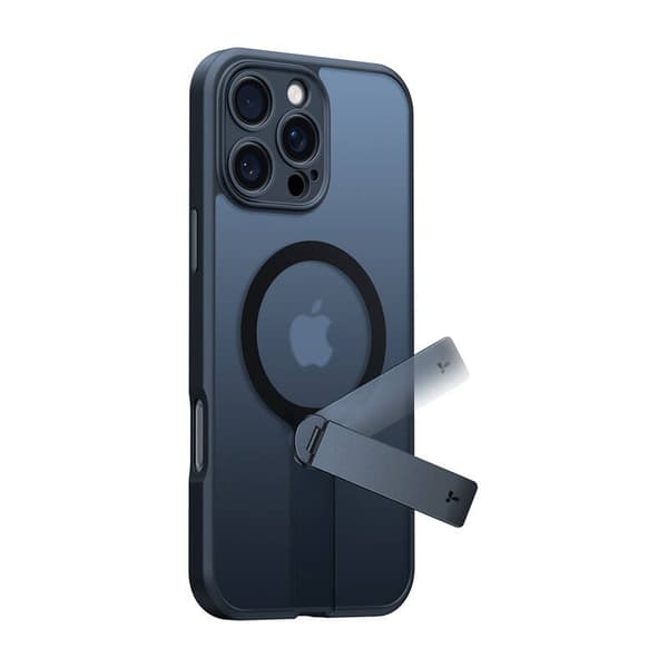 Torras Pstand Spin -kotelo iPhone 16 Pro Maxille (musta)