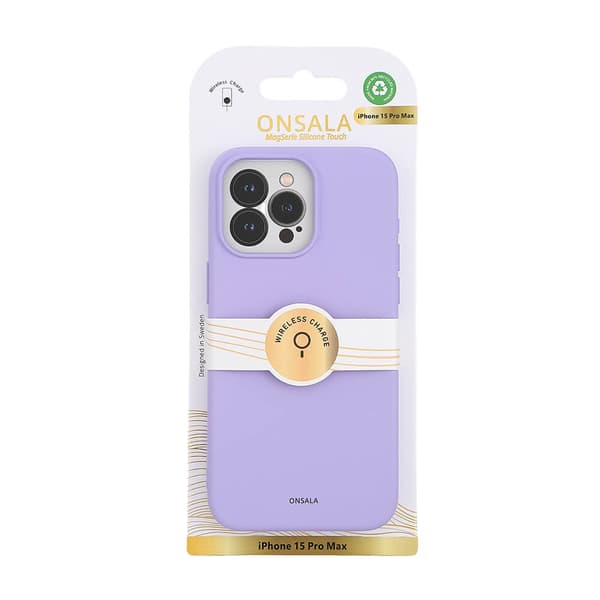 Mobilskal Silikon MagSeries Purple - iPhone 15 Pro Max