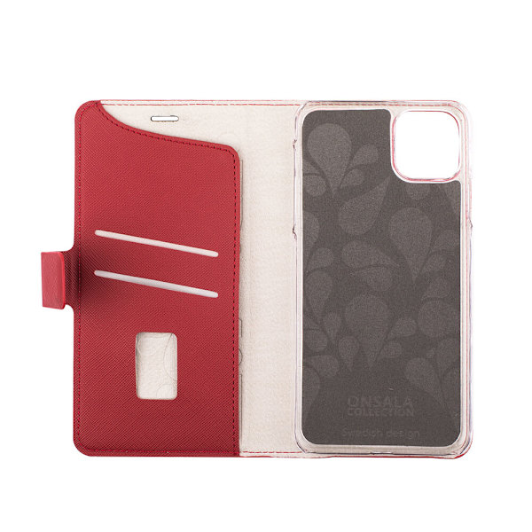 ONSALA Mobilfodral Saffiano Red - iPhone 11 Pro Max