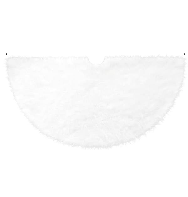 Julgransmatta i fuskpäls Vit 78 cm
