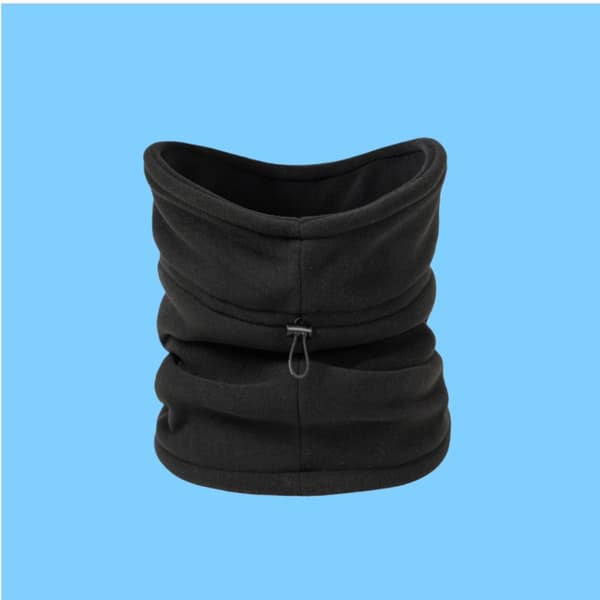 Fleece Forstærket Cykel Halsvarmer - Vinter Vindtæt Termisk Ansigtsmaske Black Black