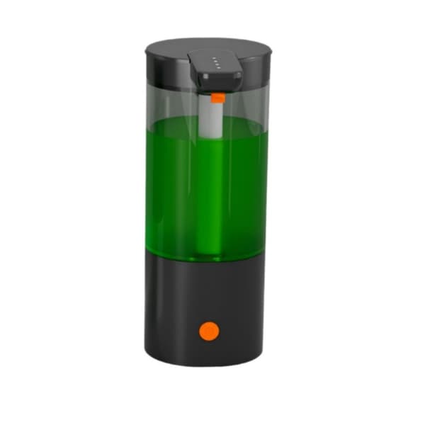 Berøringsfri automatisk sæbedispenser 400ml – USB genopladelig 1200mah sensor 0.3s, væskedispenser til køkken, badeværelse og kontor, sort ABS