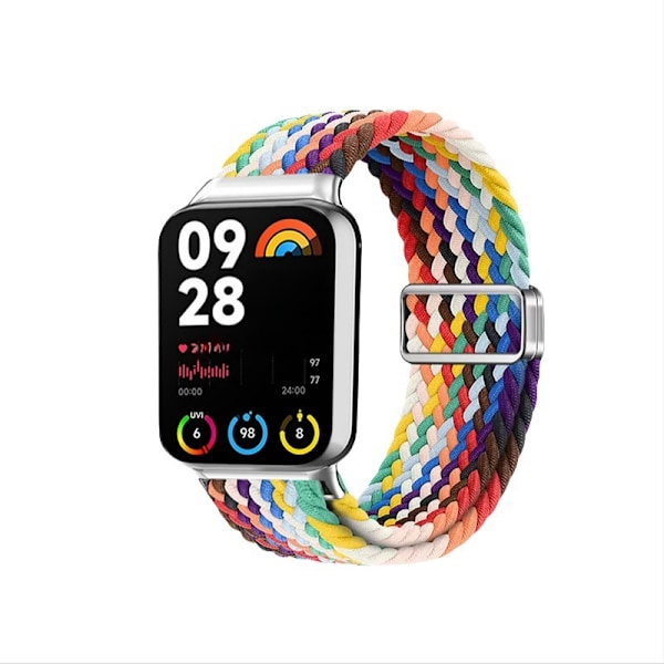 Xiaomi Band 9 Pro Rainbow Nylon Loop Rem - Opgraderet Magnetisk 2.0 Redmi Watch5 Active