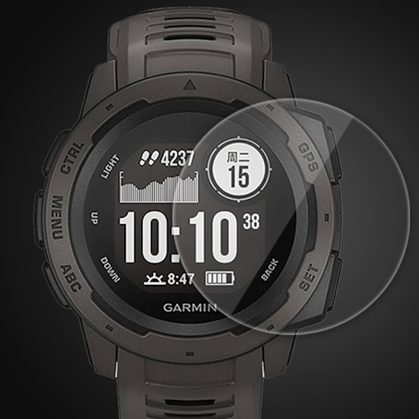 Garmin Instinct 2/2S Skärmskydd (2-Pack) - Härdat Glas, Reptåligt