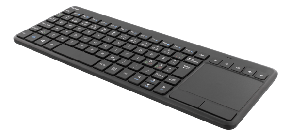 Wireless mini kb, USB nano, nordic, 86 keys, black
