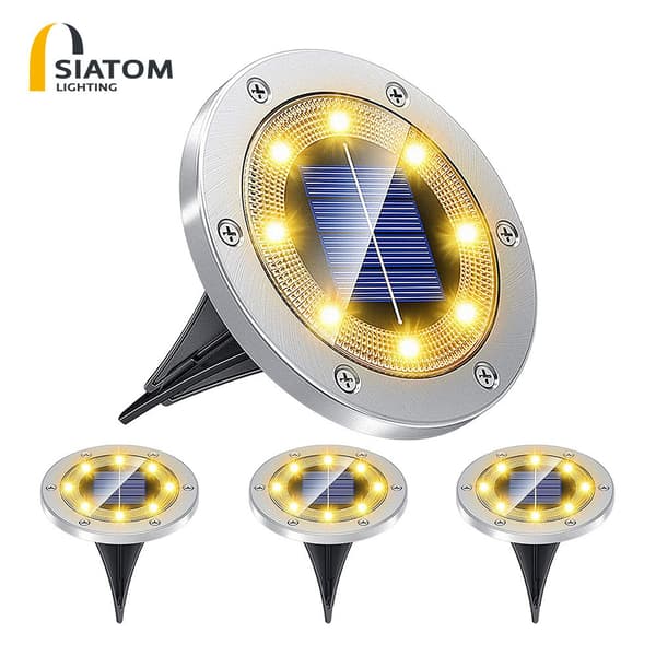 Solcellsdrivna marklampor - LED Silverram Warm white lights 4 Warm white lights 4