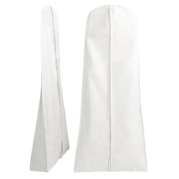 Støvdæksel Opbevaringspose til bryllup fuld kjole Hvid M