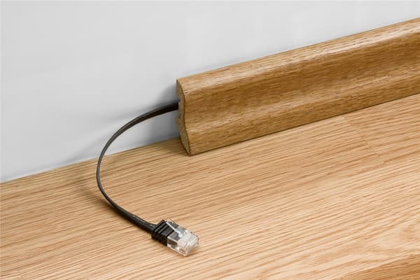 Flad netværkskabel CAT 6A, U/UTP, hvid