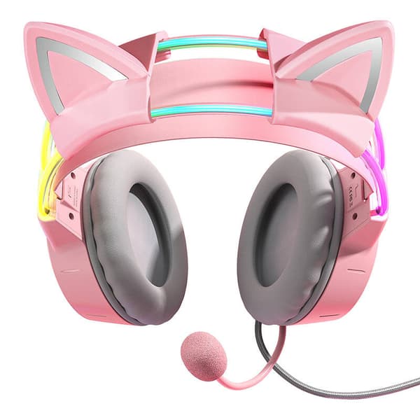 Spelhörlurar ONIKUMA X15Pro Rosa kattöron