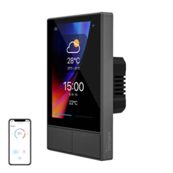 Smart WiFi kontrolpanel SONOFF NSPanel (sort, 120 mm)