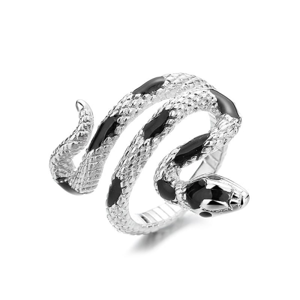 Justerbar ormformad ring Silver