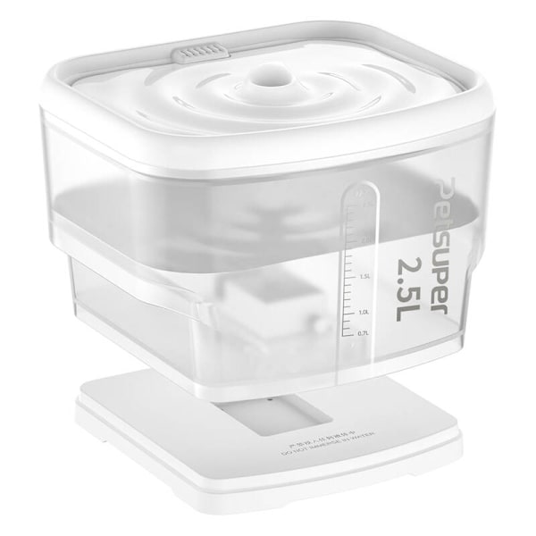 Smart vandfontæne til kæledyr Petsuper PW03 2,5L (hvid)