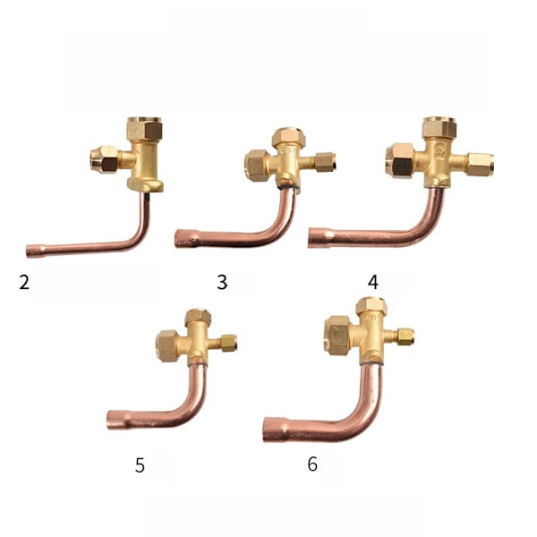 Tilbehør til afspærringsventil til klimaanlæg af messing 5 punkts møtrik