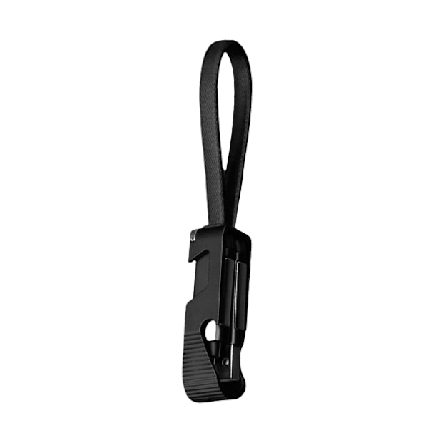 4-i-1 multifunktionelt ladekabel med flaskeåbner og stativ Sort