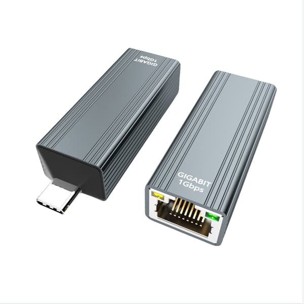 USB-C till Gigabit Ethernet-adapter - Elegant aluminiumdesign