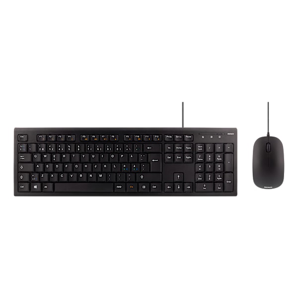 Keyboard kit with mouse, PAN Nordic layout, USB, black