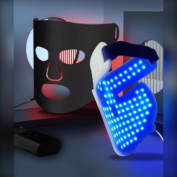 LED 7 Farve Silikone Ansigtsmaske - Ansigtspleje Terapi, Forbedre Hudens Elasticitet White White