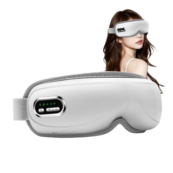 Smart Øjenmassager med Varme, Vibration, Luftkompression og Bluetooth Musik