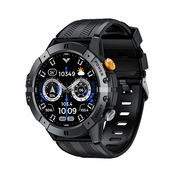 Smartwatch med puls-, blodtryks- og iltmåler Black Black