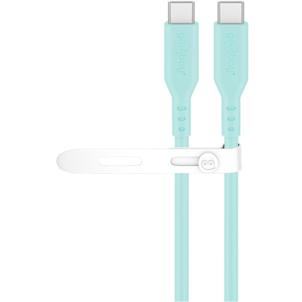 USB-C™-silikonkabel, 1,5 m, turkos