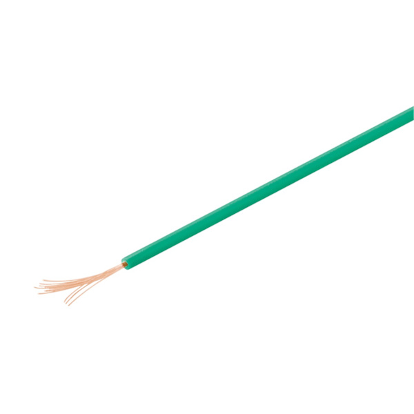 Koppartråd isolerad, 10 m, grön