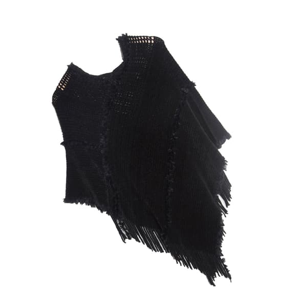Strikkede sjal Wrap Black Black