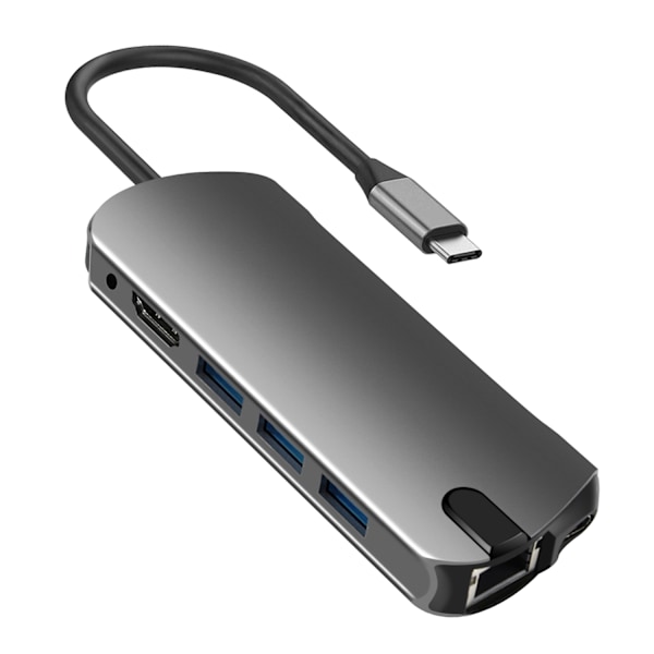 10-in-1 USB-C Hub HDMI:llä, Ethernetillä ja SD-kortinlukijalla