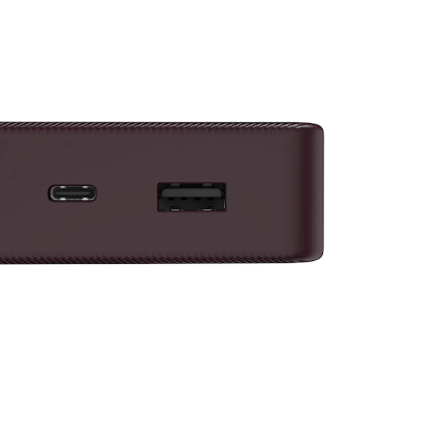 Powerbank Colour 20 20000mAh USB-C+USB-A Plommon