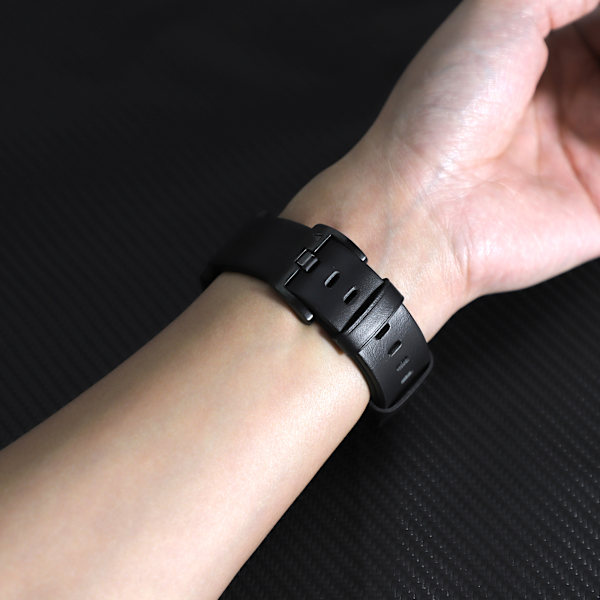 Horween läderarmband för Apple Watch 42/44/46/49 mm - mörkbrun Svart