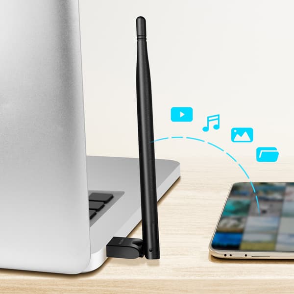 USB-sovitin Bluetooth 5.3 antennilla 150 m