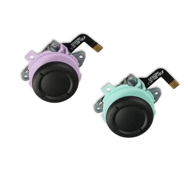 Joystick-ersättning 2-pack kompatibelt med Switch 2 - TMR magnetisk anti-drift analog styrspak för Joy-Con 2, ABS+koppar, grön+lila