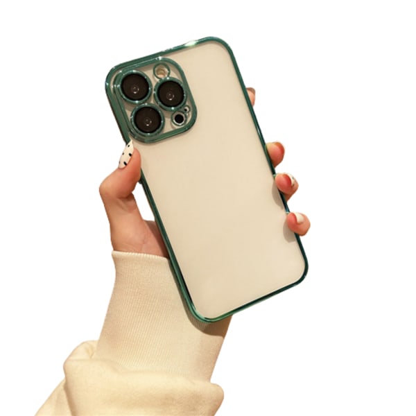 Telefonetui med linsebeskytter iPhone 14 Pro Max Grøn