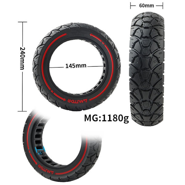 Off-Road Solid Tire til Ninebot G30 Series scootere