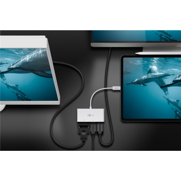USB-C™ multiportadapter till VGA, DisplayPort™, HDMI™